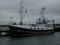 Fischkutter SAS 111 am 10.M�rz 2009 im Hafen von Sassnitz