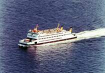 F�hre  Schleswig-Holstein , Sommer 1991, gebaut 1988, 1743 to, 69m lang, 13 m breit. 