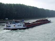 CONDOR ist vor Speyer Flu�abw�rts mit einer Ladung Schrott unterwegs; 080902