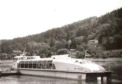 Gleitboot NEWA der Wei�en Flotte Dresden in der S�chsischen Schweiz.