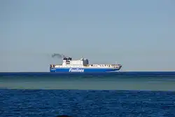 FINNPARTNER (IMO 9010163) zwischen Malmö und Swinemünde vor Rügen.