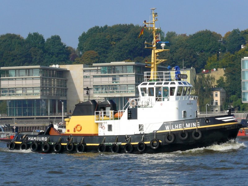  WILHELMINE  im Hamburger Hafen am 27.9.2008