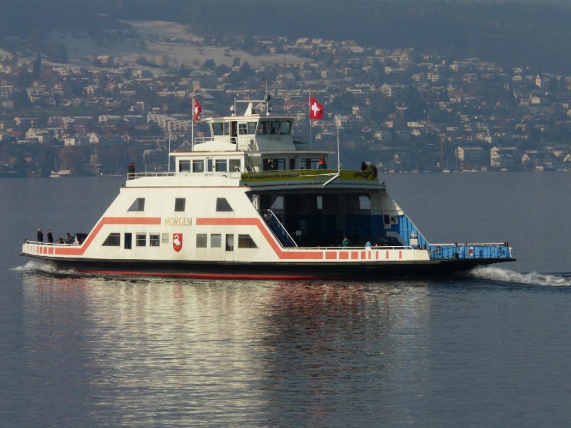 Zrichsee - Autofhre MS HORGEN unterwegs auf dem Zrchersee am 29.11.2008