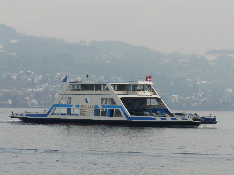 Zrichsee - Autofhre MS ZRISEE unterwegs auf dem Zrchersee am 29.11.2008